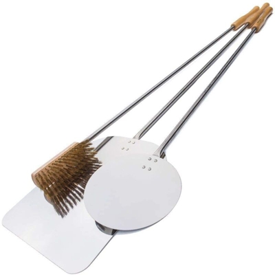 Pala per pizza in alluminio "Made In Italy" per forno a legna e pizzeria -Tonda Ø 30 x h 170 cm