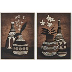 Quadro Vaso (2 pcs) (52 x 2.7 x 72 cm) - Dkd Home Decor en oferta