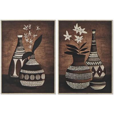 Quadro Vaso (2 pcs) (52 x 2.7 x 72 cm) - Dkd Home Decor