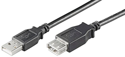 USB Ext AA 500 HiSpeed Black 5m cavo USB USB A Nero, Cavo di prolunga