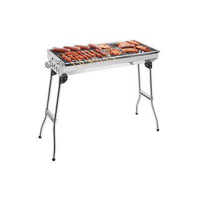 Grandma Shark Barbecue a Carbonella, Griglia Barbecue per Esterni in Acciaio Inossidabile, per BBQ da Tavolo da Giardino Esterno (Nessun Vassoio)