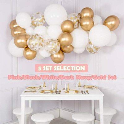 Macaron Pastello Arco Palloncino Ghirlanda Kit Baby Shower Matrimonio Compleanno Festa Decor (Oro)