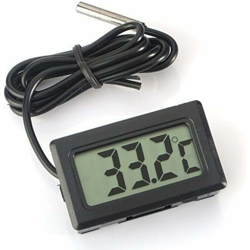 Termometro digitale LCD con sonda impermeabile esterna per frigorifero/congelatore-acquario, temperatura dell'acqua dell'acquario - nero, 4,8 × 2,8 × en oferta