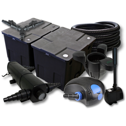 Set SunSun filtro per stagni a 60000l 18W Depuratore 100W ECO Pompa 25m Tubo Skimmer Fontana precio