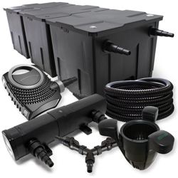 SunSun Set per stagni 90000l 18W depuratore per stagni NEO10000 80W pompa 25m tubo Skimmer SK40 precio