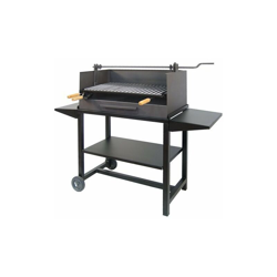 Imex la Volpe 71538-Barbecue con Leva, Vassoio in Metallo e Barbecue Inox, 50 x 40 x 100 cm, Colore: Nero en oferta