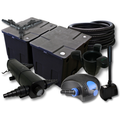Set SunSun filtro per stagni a 60000l 18W Depuratore 100W ECO Pompa 25m Tubo Skimmer Fontana características