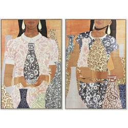 Quadro Donna (2 pcs) (83 x 4.5 x 123 cm) - Dkd Home Decor en oferta