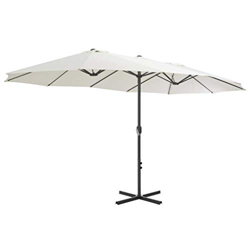 Festnight Ombrellone Parasole Doppio da Giardino con Palo in Alluminio,Ombrellone Parasole Doppio da Esterno con Palo in Alluminio,Ombrellone Parasole en oferta