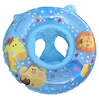 Branger Gommone Gonfiabile, Giochi Gonfiabili Bambini, Assistenza al Nuoto in PVC Sicuro per 0-2 Anni Baby, Cute Animals Painting Design 60 * 60 CM