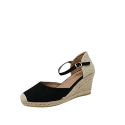 Valencianas - Espadrillas nere - Scarpe a zeppa donna Nero Size: 38 EU en oferta