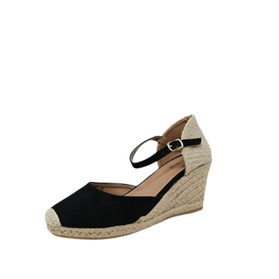 Valencianas - Espadrillas nere - Scarpe a zeppa donna Nero Size: 38 EU