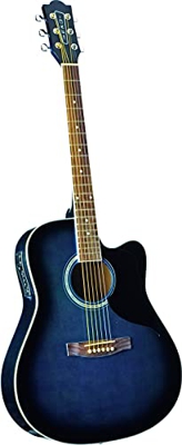 Eko RANGER CW EQ BLUE SUNBURST, Chitarra Acustica con Equalizzatore, Colore Blue Sunburst