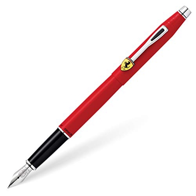 Cross Ferrari Classic Century – penna stilografica con spessore sottile, colore lacca opaca rossa roso Corsa E Cromo