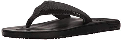 Reef Contoured Cushion, Infradito Uomo, Black, 37.5 EU