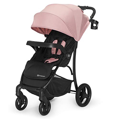 Kinderkraft Passeggino Leggero CRUISER, Pieghevole, Ampia Cappottina, Sospensione 4 Ruote, Bambini, Rosa