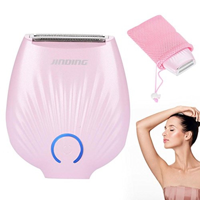 Lady Shaver ricaricabile, rasoio elettrico 3 in 1 wet dry donna rasoio elettrico lady viso body ascella epilatore depilatore indolore (Rosa)