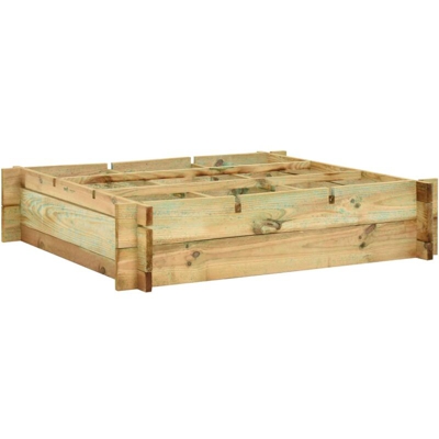 YOUTHUP Letto Rialzato 90x90x20 cm in Legno Impregnato - Marrone