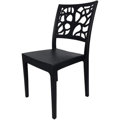 Sedia TETI in polipropilene per interni ed esterni impilabile ANTRACITE