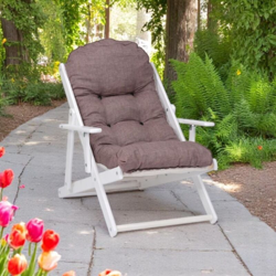 Poltrona RELAX reclinabile in 3 posizioni con telaio Bianco cuscino grigio CUBA precio