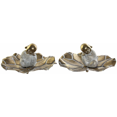 Statua Decorativa DKD Home Decor Metallo Resina Frate (2 pcs) (26 x 24.3 x 13 cm)