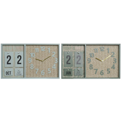 Orologio da Parete DKD Home Decor polipropilene Verde Menta Legno MDF (2 pcs) (40 x 5 x 24 cm) características