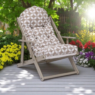 Poltrona relax ASIA reclinabile a 3 posizioni da casa e giardino laccato Tortora