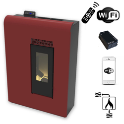 Stufa a pellet wifi Brionia Bordeaux 11,61 kw características