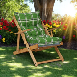 Poltrona Sdraio RELAX reclinabile 3 posizioni in legno pieghevole VERDE LUK precio