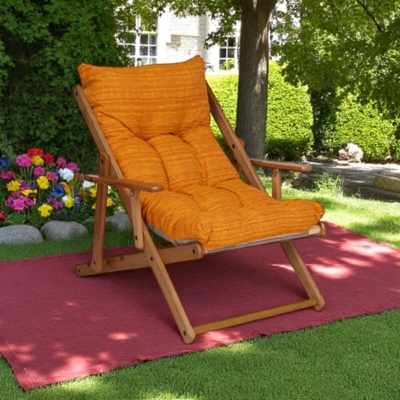 Poltrona HARMONY da giardino in legno reclinabile in 3 posizione ORO