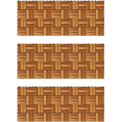 Listelli per Pavimento 30 x 30 cm in Legno di Acacia 30 pz - Marrone - Youthup en oferta