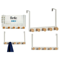 Appendiabiti per Porte Bambù Bianco (8,5 x 20 x 33,2 cm) en oferta