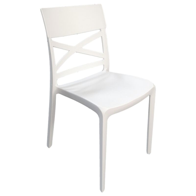 Sedia VENUS in polipropilene impilabile BIANCO set 1