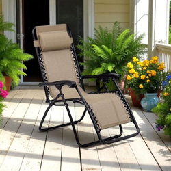 Sdraio poltrona relax da esterno LOUIS reclinabile in tessuto textilene SABBIA características