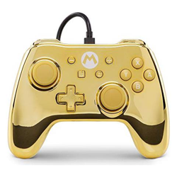 Controller Powera Special Edition Super Mario Cablato Cromo Oro Nintendo Switch precio