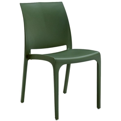 Sedia VOLGA in polipropilene impilabile verde set 1