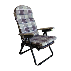 Poltrona sdraio in metallo GIUSY con carrello poggia piedi GRIGIO en oferta