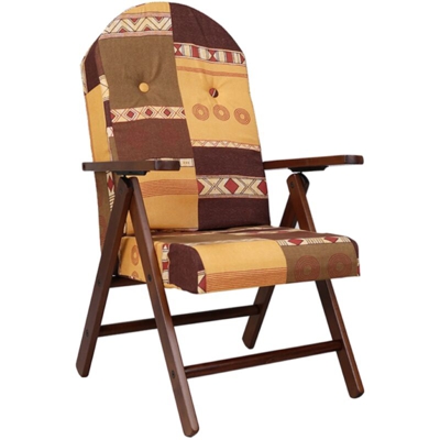 Poltrona AMALFI o CAMPANIA reclinabile in 4 posizioni A FANTASIA di tessuto FANTASIA (Fantasia)