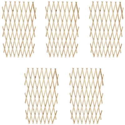 Recinzione a Traliccio 5 pz in Legno Massello 180 x 90 cm - Beige - Youthup