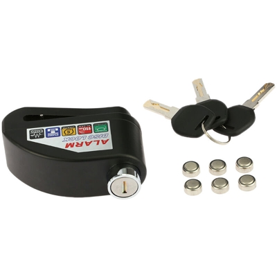 Motorcycle Scooter Bicycle Disc Brake Lock Security Anti-theft Alarm Lock,Black