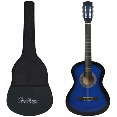 Chitarra Classica per Principianti con Custodia Blu 3/4 36' - Vidaxl