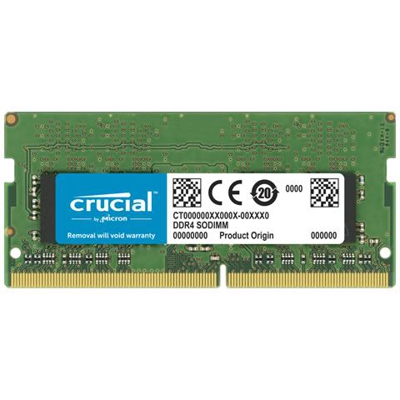 CT2K32G4SFD832A Memoria da 64 GB Kit, 32 GB x2, DDR4, 3200 MT / s, SODIMM, 260-Pin, 1.2V, CL22