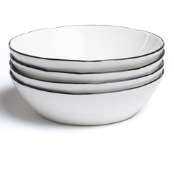 Pack di 4 Piatti Fondi Tellah Bianco Ceramica - Sklum características