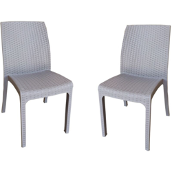 Sedia VIRGINIA in simil rattan set 2 pezzi TORTORA precio