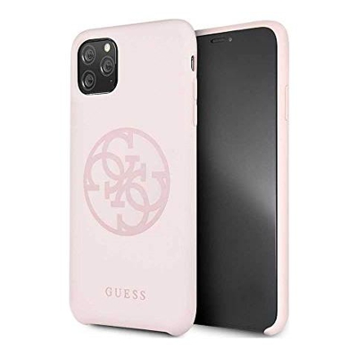 Cover Per Iphone 11 Pro Max Guess Logo Rosa Chiaro