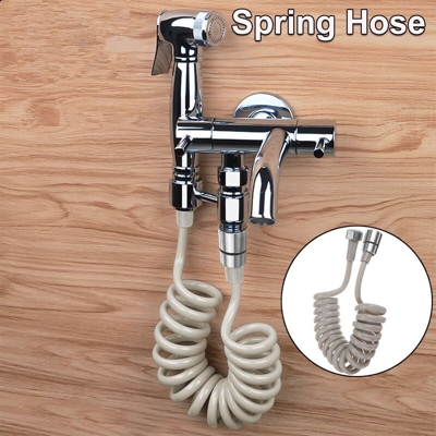 Tubo flessibile per doccia a molla da 2 m per spruzzatore bidet per WC idraulico domestico