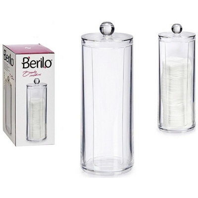 Secchio organizzatore Dischetti Struccanti Plastica (8 x 18 x 8 cm)