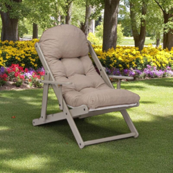 Poltrona relax MESSICO reclinabile a 3 posizioni da casa e giardino laccato Tortora en oferta