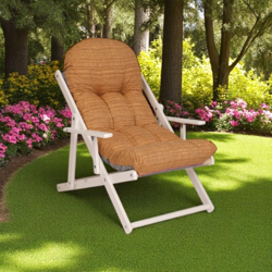 Poltrona RELAX reclinabile in 3 posizioni con telaio BIANCO SABBIA en oferta
