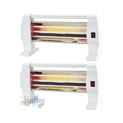 Pack 2 x Stufa al quarzo da pavimento, 3 livelli di temperatura 400W - 800W - 1200W en oferta